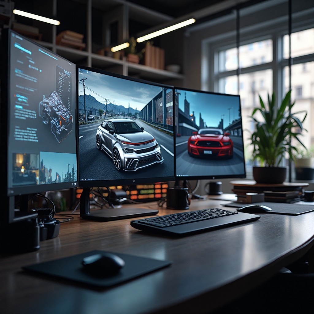 Modern web design workspace showcasing automotive website trends for 2025